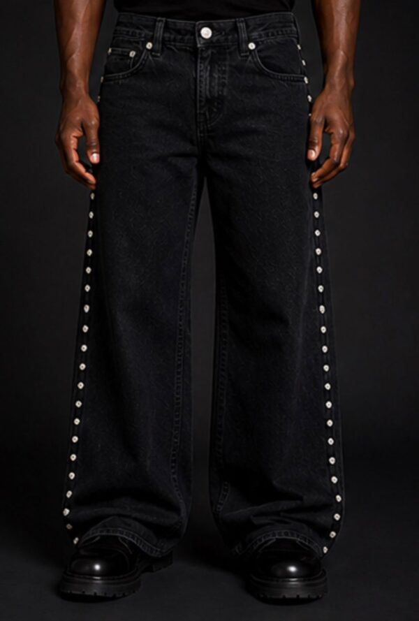 CRYSTAL STUD PALAZZO JEANS